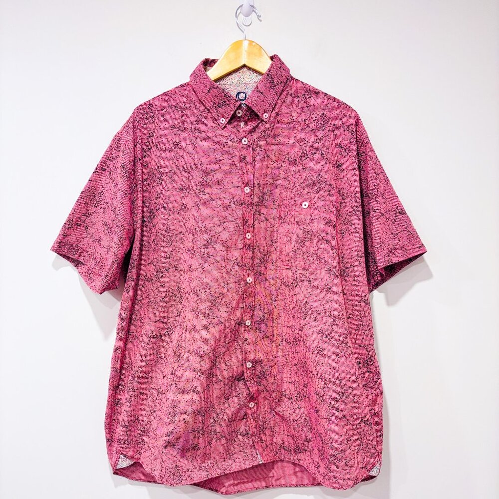 MARCO Men's Red‎ Plaid Short Sleeve Button Up Shirt Size 2XL